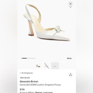 Alexandre Birman Cream Slingback Heels Size 42